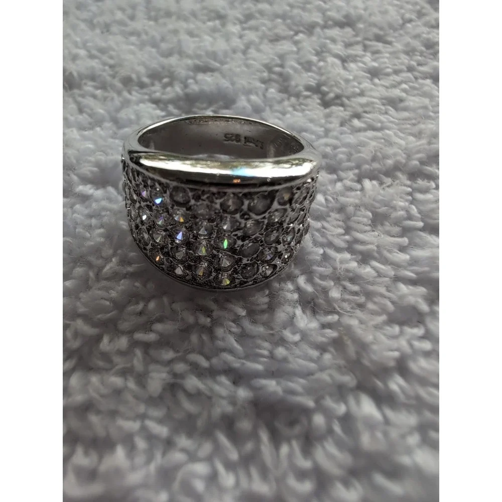 STERLING SILVER‎ Ring With CZ Stones Size 7